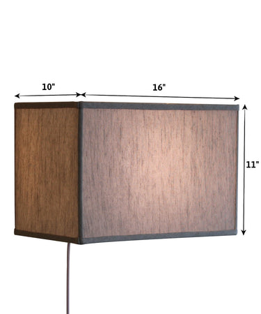 Floating Shade Plug-In Wall Light Textured Oatmeal